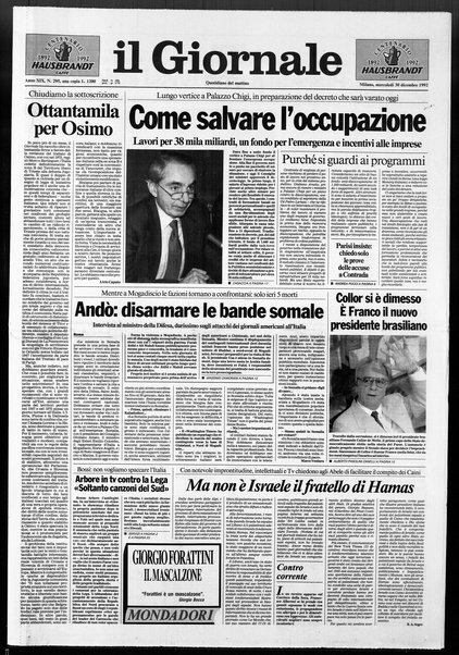 Il giornale : quotidiano del mattino